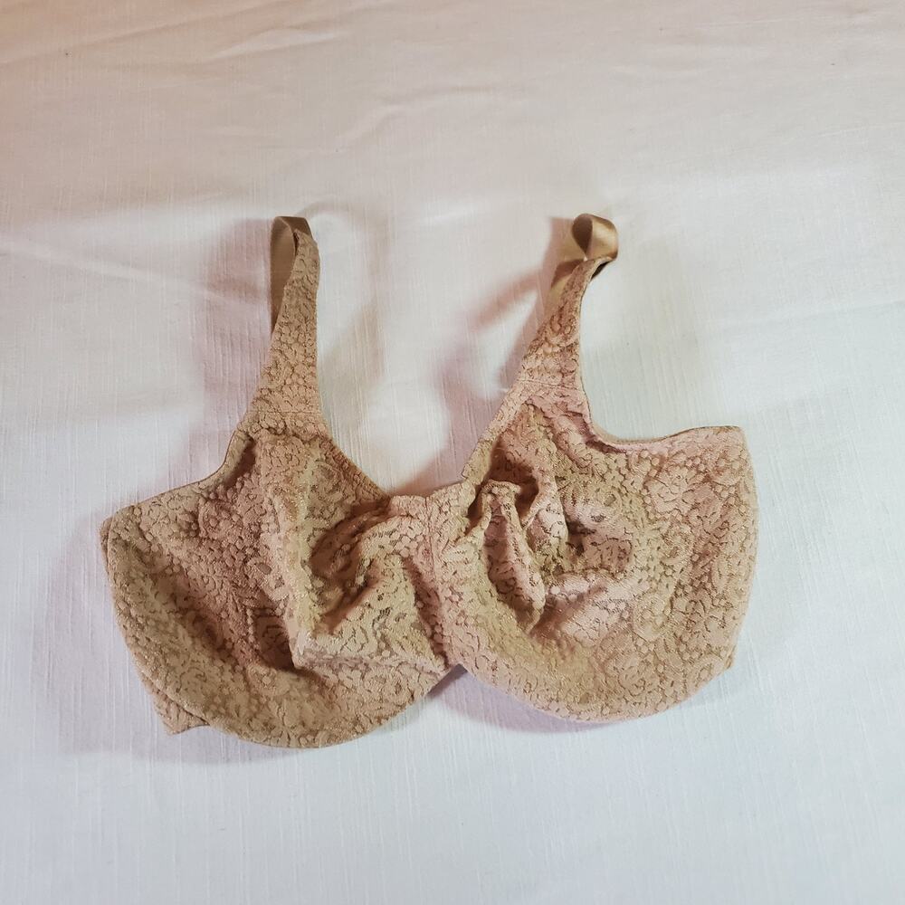 Wacoal Womens Bra Size 36DDD Beige Nude Lace Underwire Full Coverage T-Shirt Bra